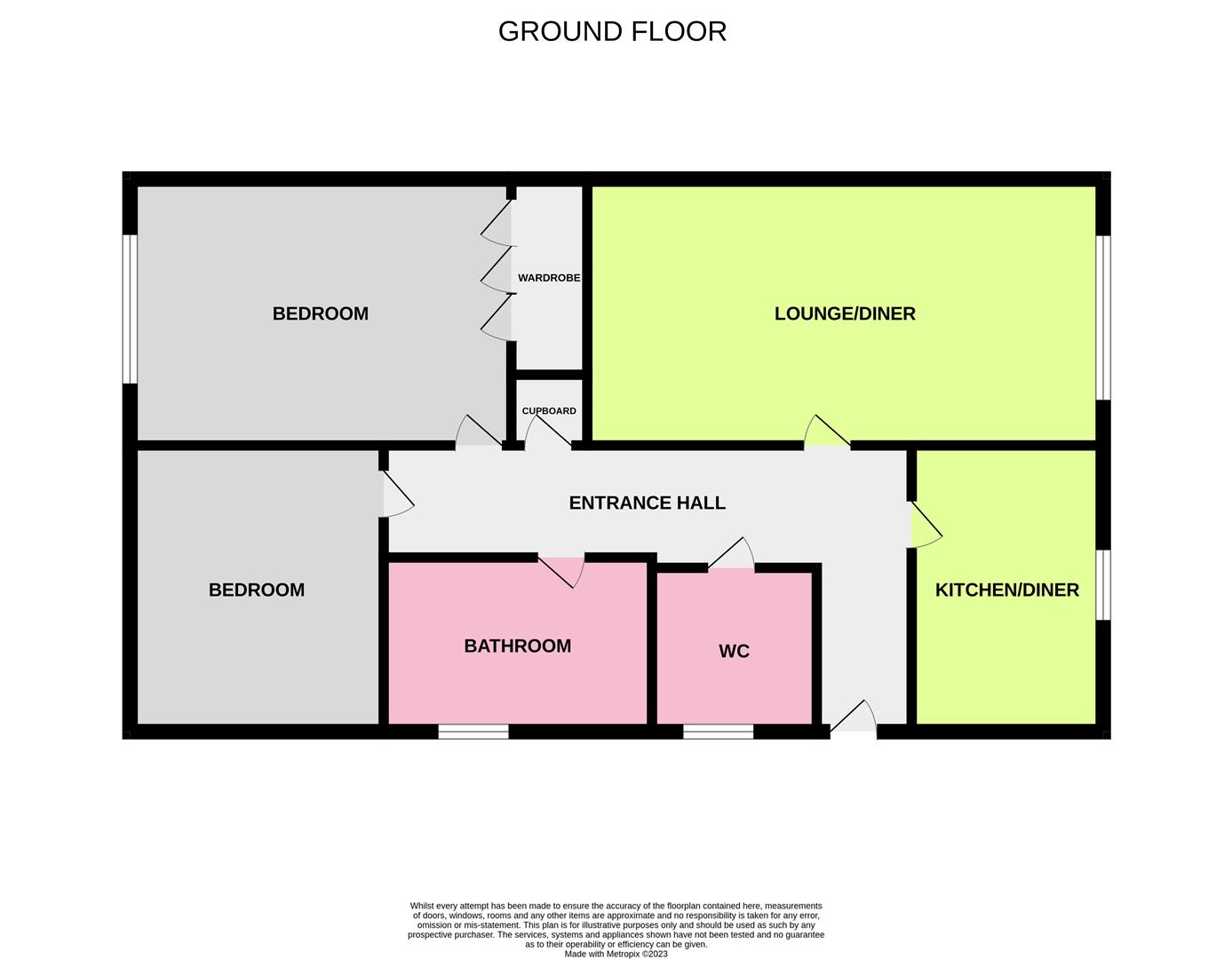 Floor Plan | Apartment | College Gardens, Worthing, BN11 | Let Agreed